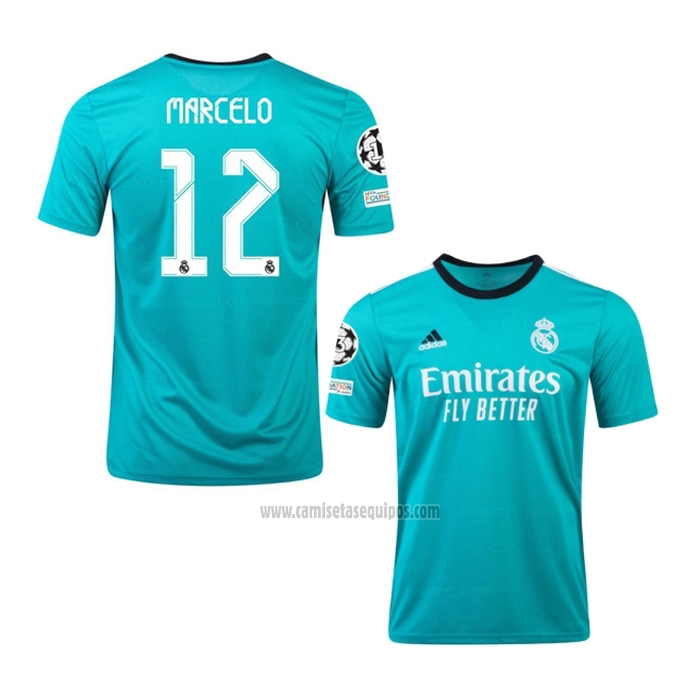 Camiseta Real Madrid Jugador Marcelo Tercera 2021-2022